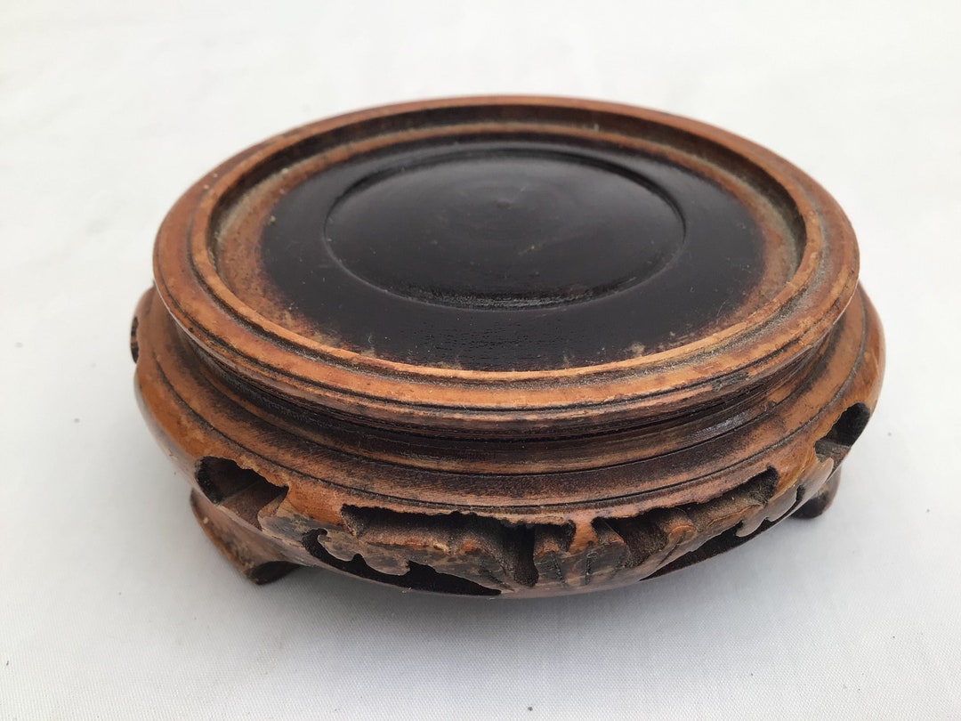 Vintage Chinese Wood Base, Vase/bowl Stand. Inner Diameter. 7cm Etsy
