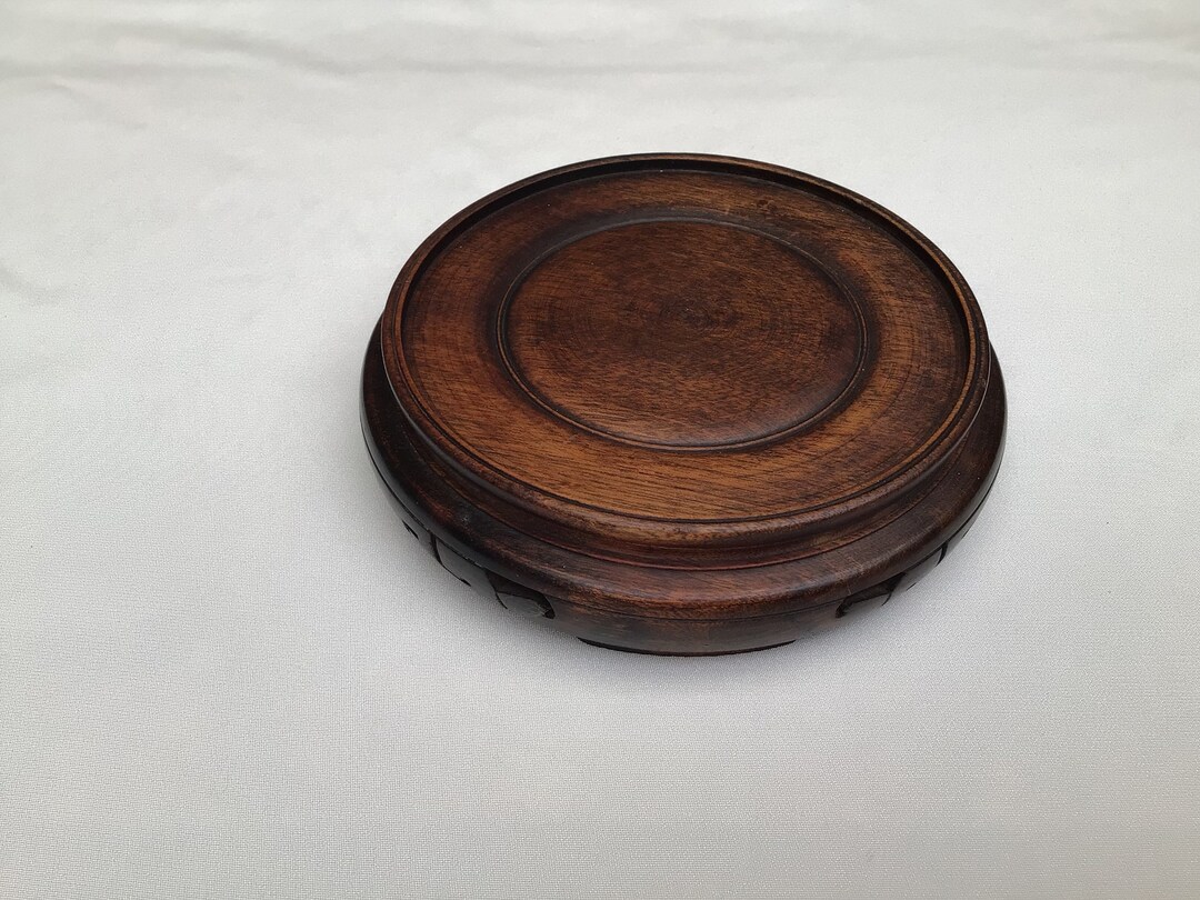 Antique Chinese Wood Base Stand Etsy