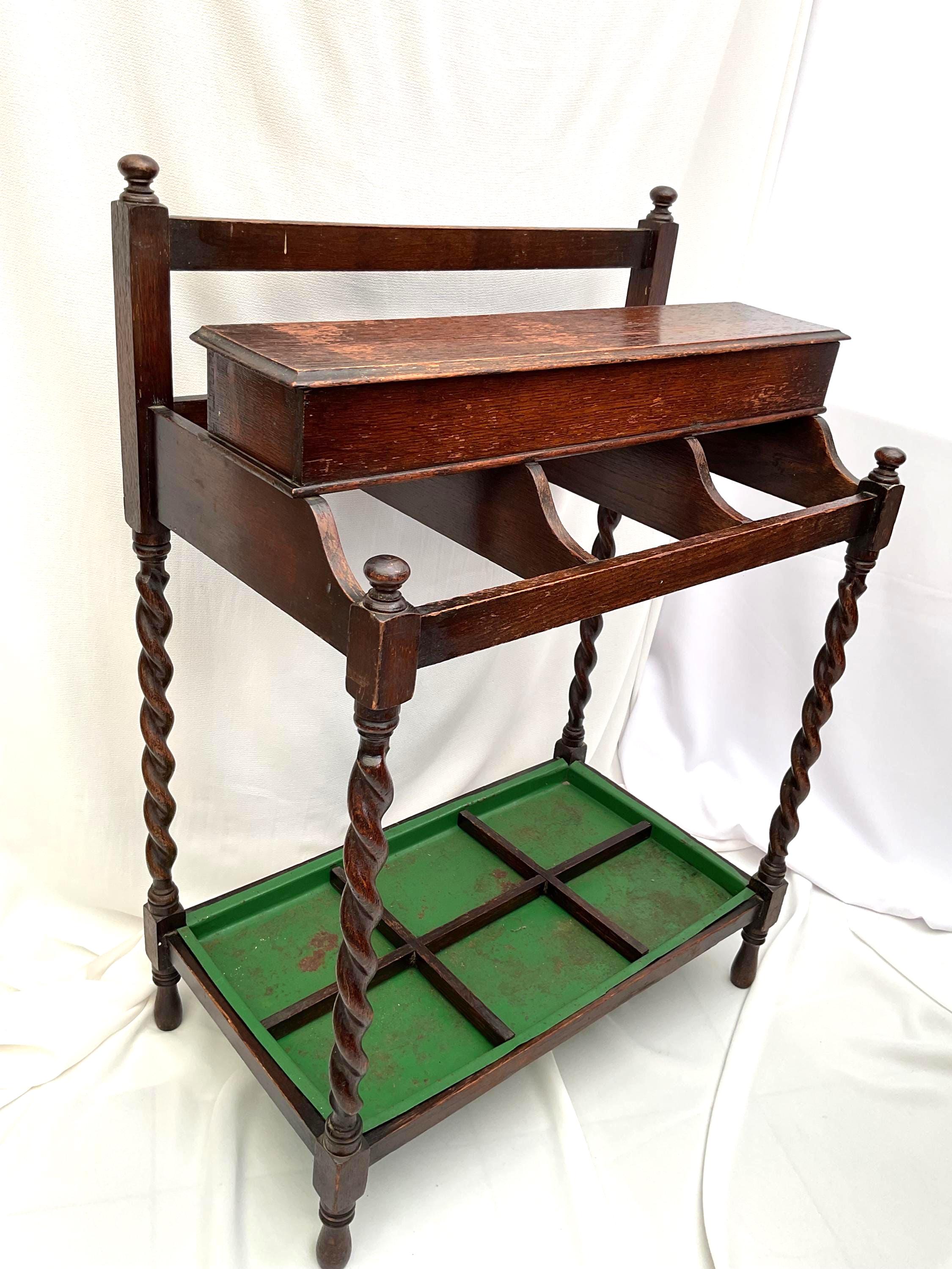 アンティークオーク バーリーツイスト アンブレラスタンド（キー