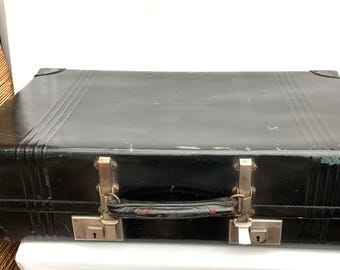 Vintage Revelex Metal Suitcase, Early 20th Century Hard Shell Luggage (L. 67cm)