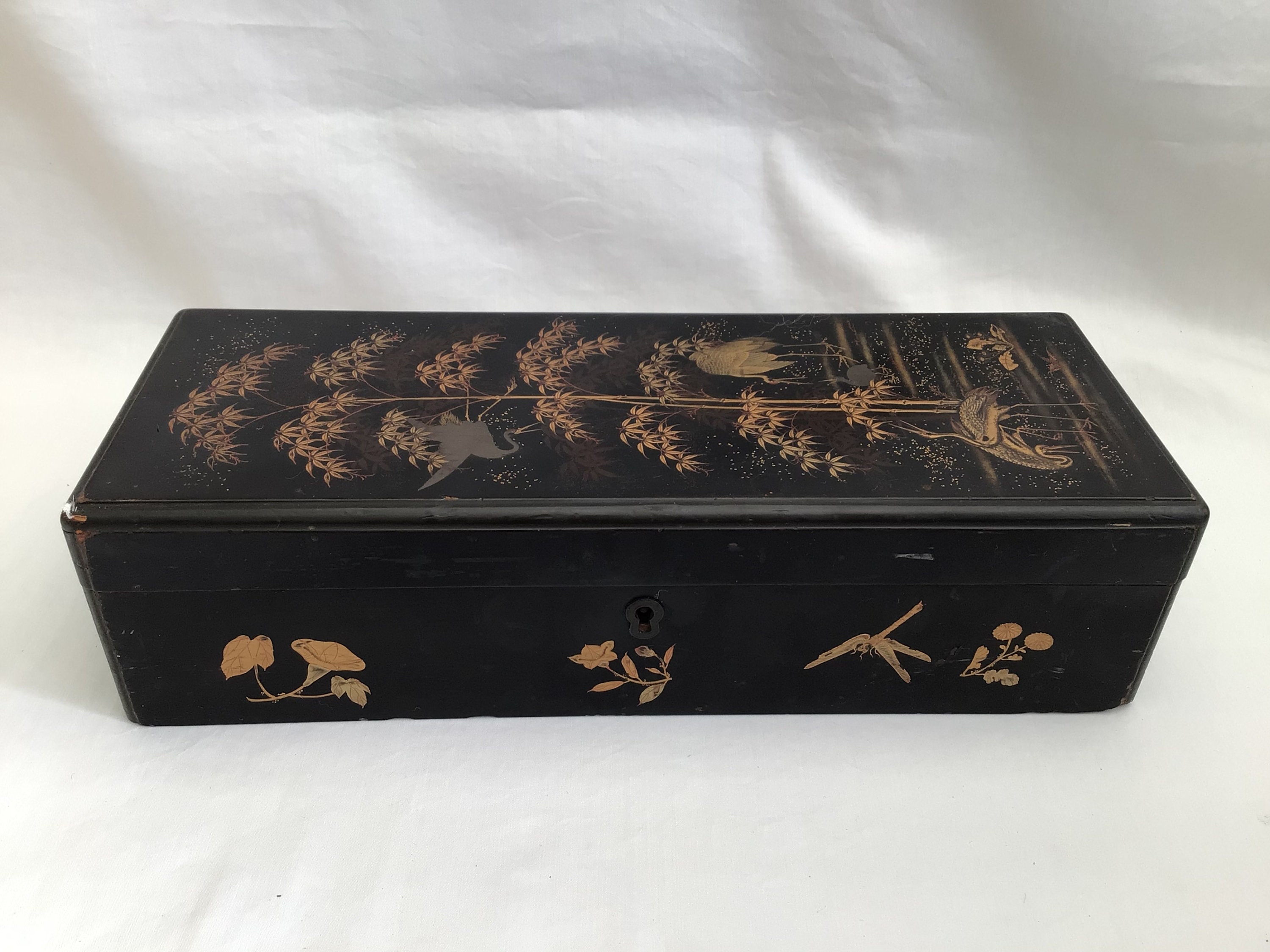 Antique Japanese Gilt Lacquer Box. L. 19 Cm. - Etsy