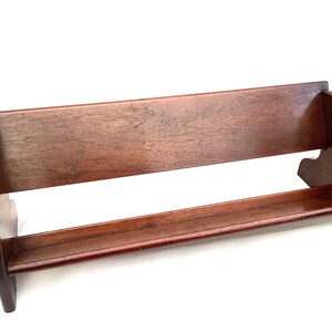 Antique Mahogany Book Trough: English Table Book Stand, Novel Rest