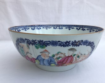 18th Century Chinese Punch Bowl, 26cm diameter, Perfect Condition