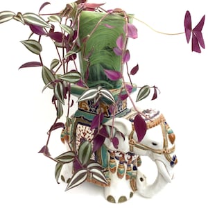 Ceramic Elephant Plant Stand, 26.5cm Height