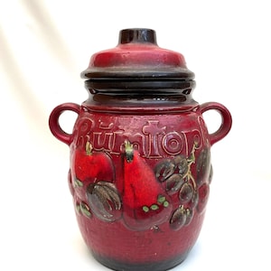 Vintage Rumtopf German Pot with Lid.  H. 29cm