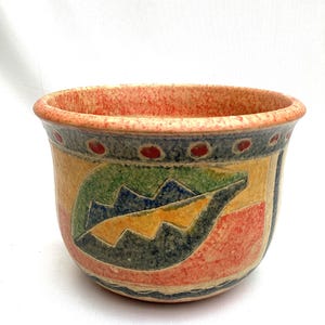 Vintage Italy The Pier Studio Plant Pot Planter Jardiniere.  Diameter. 17cm