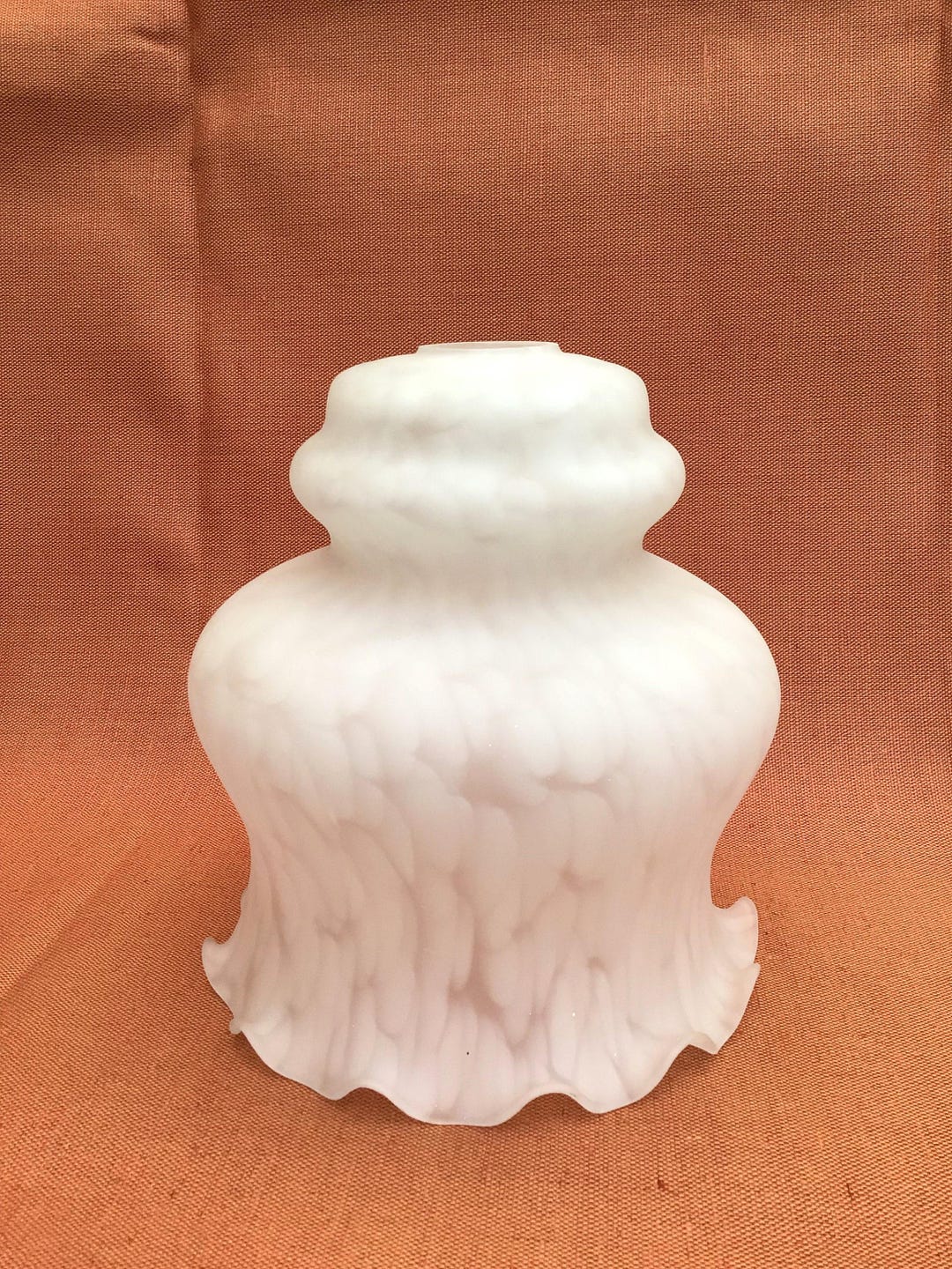 Tulip Shaped White Frosted Glass Lampshade(rim Small Chipped) - Etsy