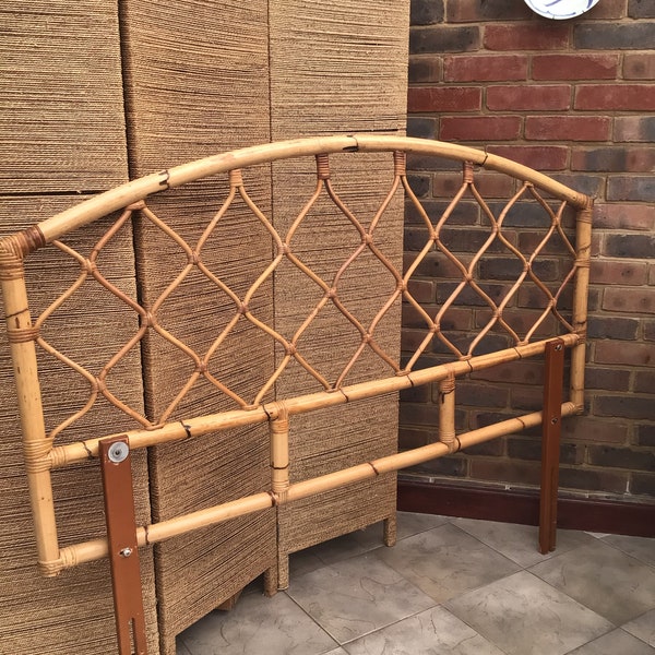 Vintage Bamboo Cane Double Bed-board,  King Size HeadBoard