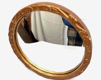 Small Antique Convex Butler Mirror - 19th/early 20th Century, 23cm