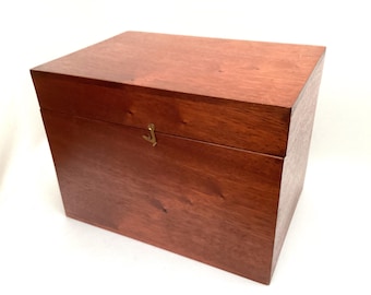 Early/Middle Century Solid Mahogany Two Tier Box. Sewing Box. Storage Box