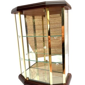 Crystal Art Glass Miniature Display Cabinet: Swarovski Style, Made in England
