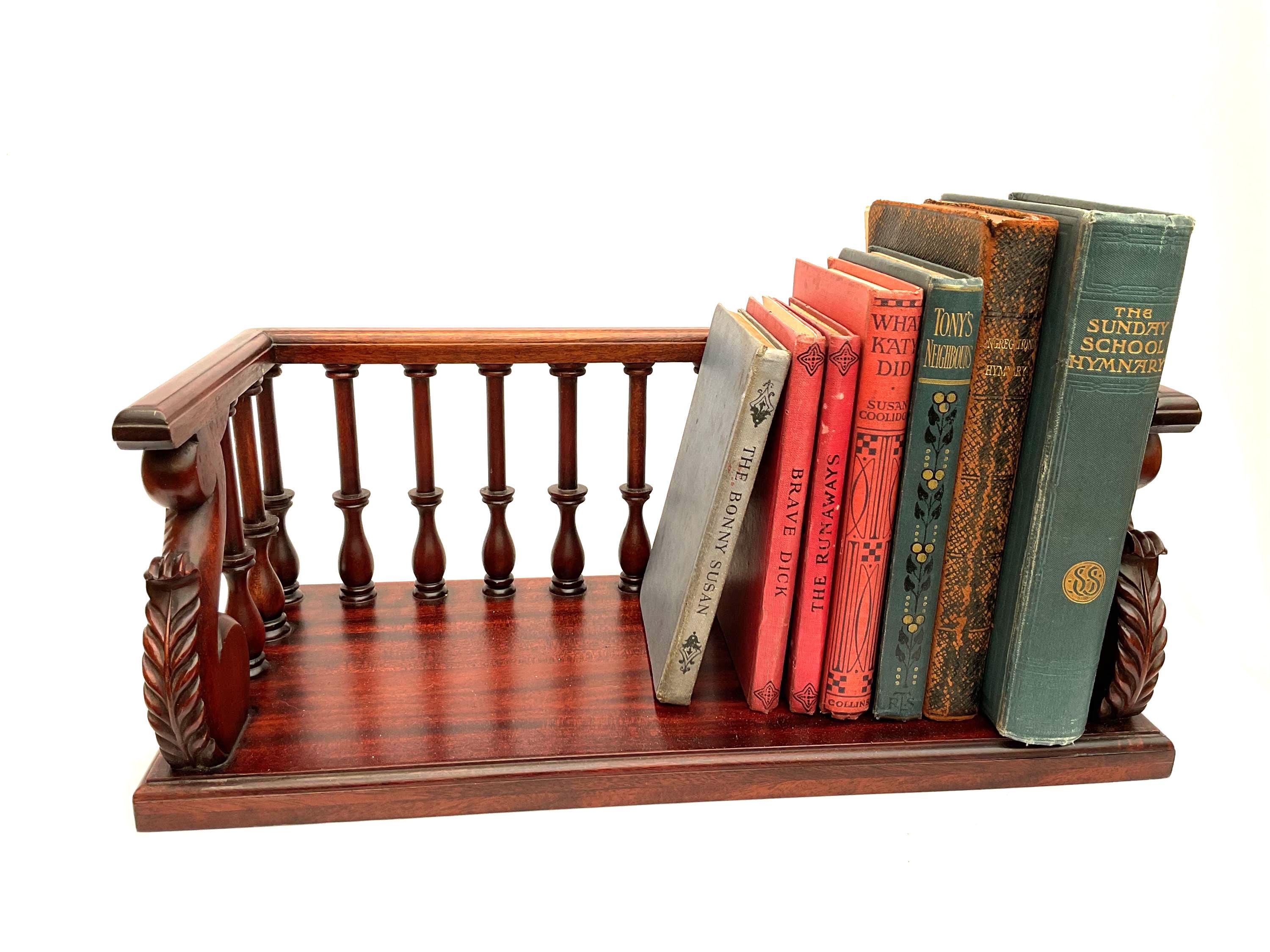 Antique English Mahogany Library Book Trough. Table Book Stand. Novel ...
