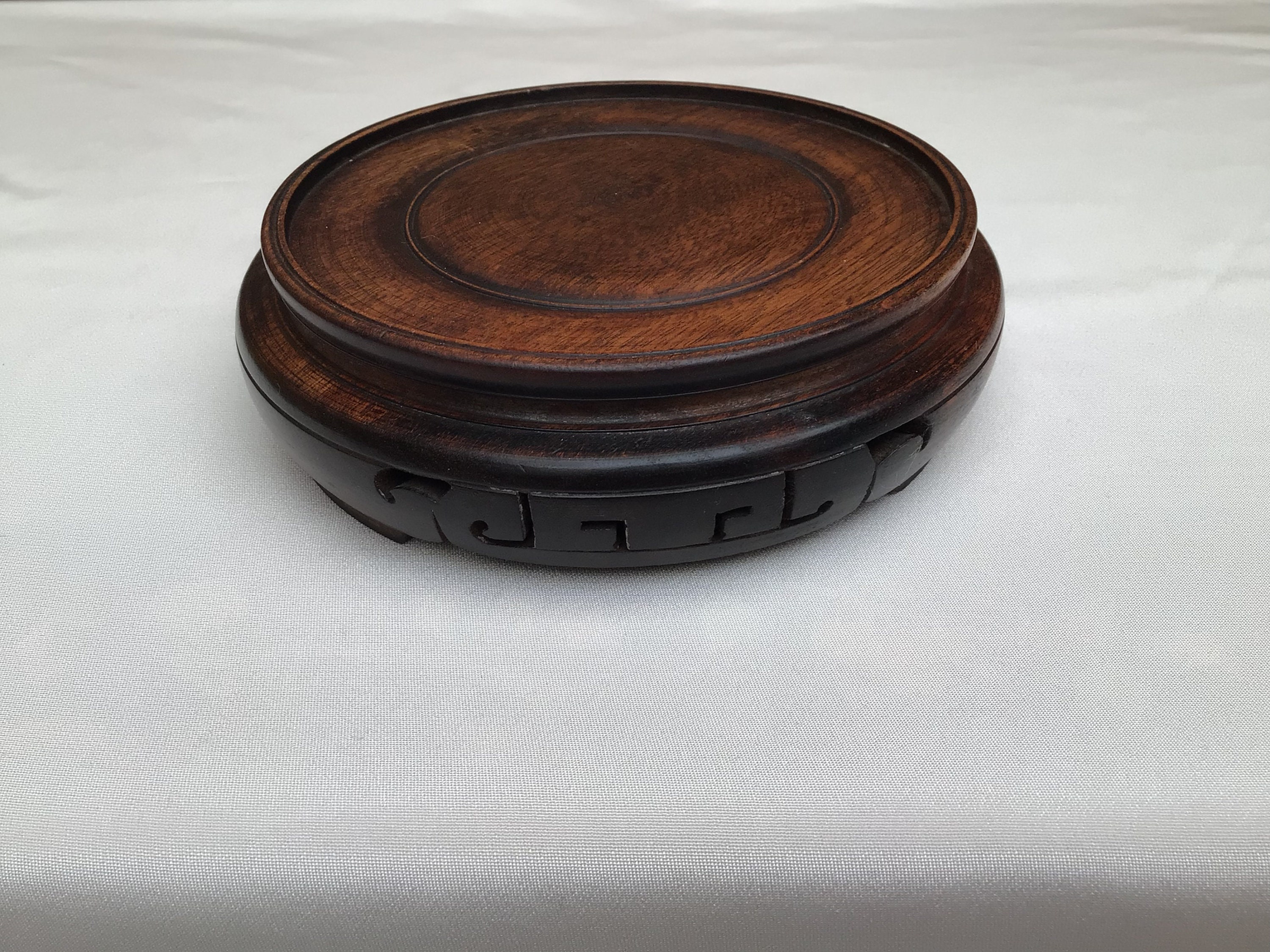 Antique Chinese Wood Base Stand Etsy UK