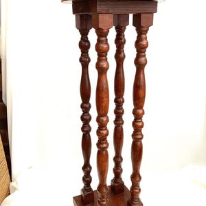 Vintage Massivholz Säule Sockel, Hosenständer, Vase Ornament Display Stand