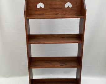 Early 20th Century English Solid Oak ArtDeco Open Bookcase, Small Shelf Unit