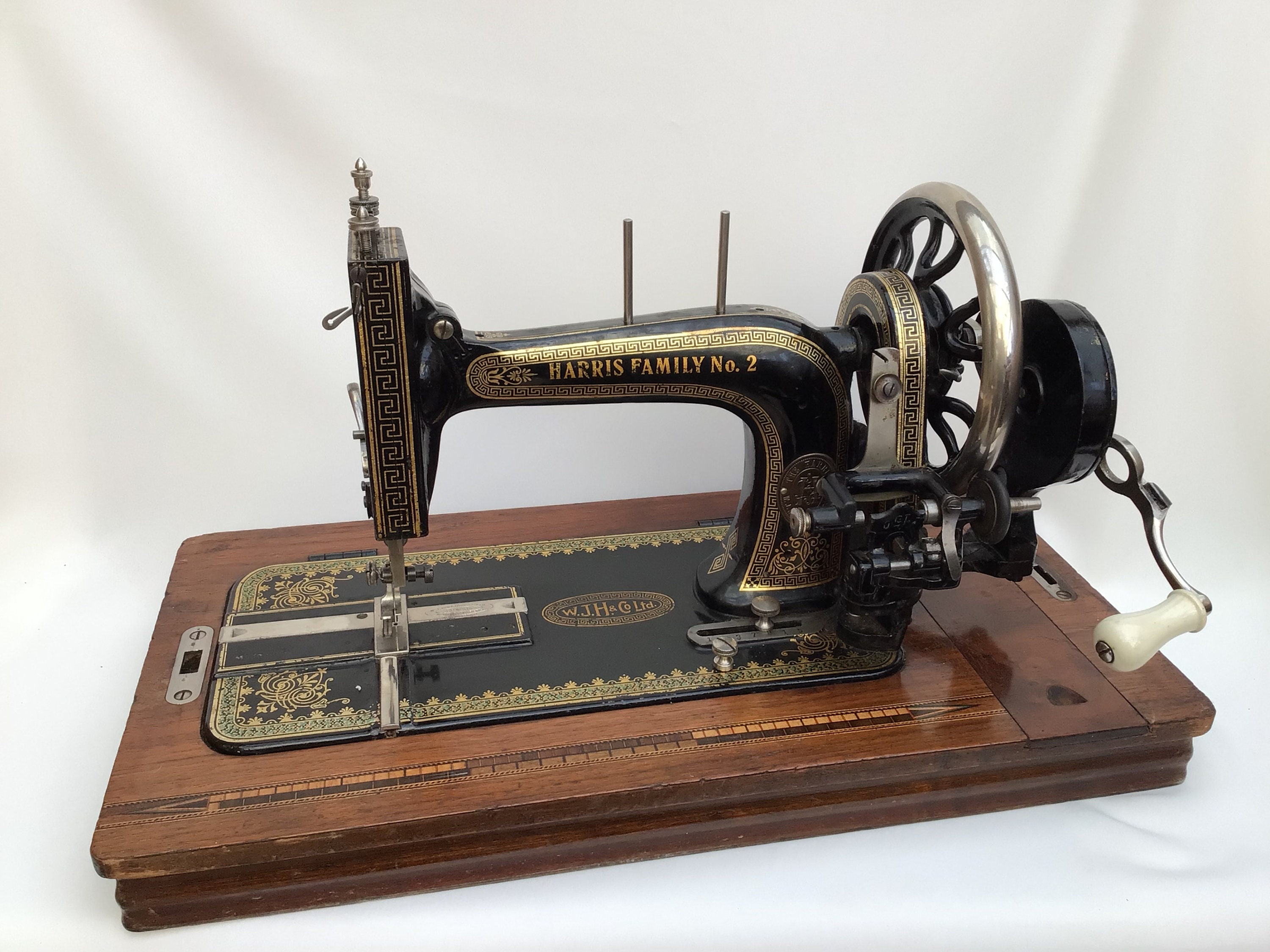 カ*ん様 英国　Harris Family No. 2 手動ミシン　アンティーク Antique Vintage Harris Family No.2 Hand Crank Sewing Machine - Etsy