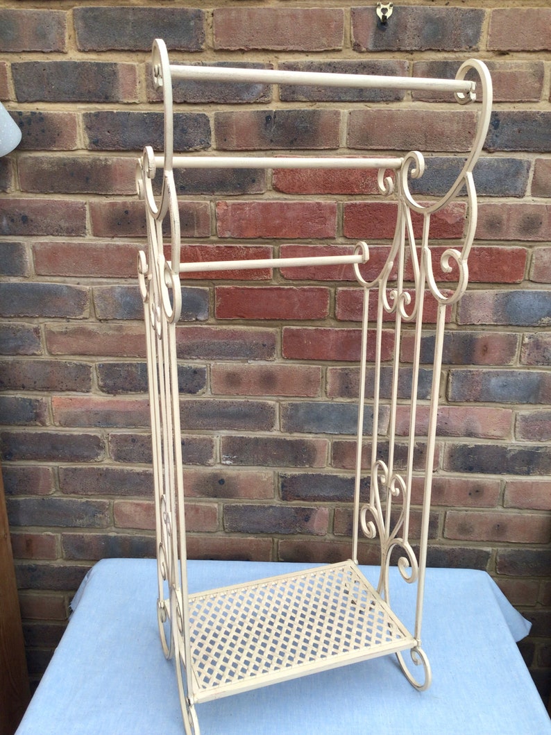 Vintage Metal Towel Rack Etsy