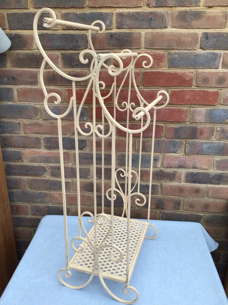 Vintage Metal Towel Rack Etsy