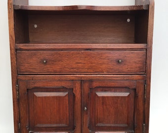 Antique Mahogany Wall Shelf, Cabinet