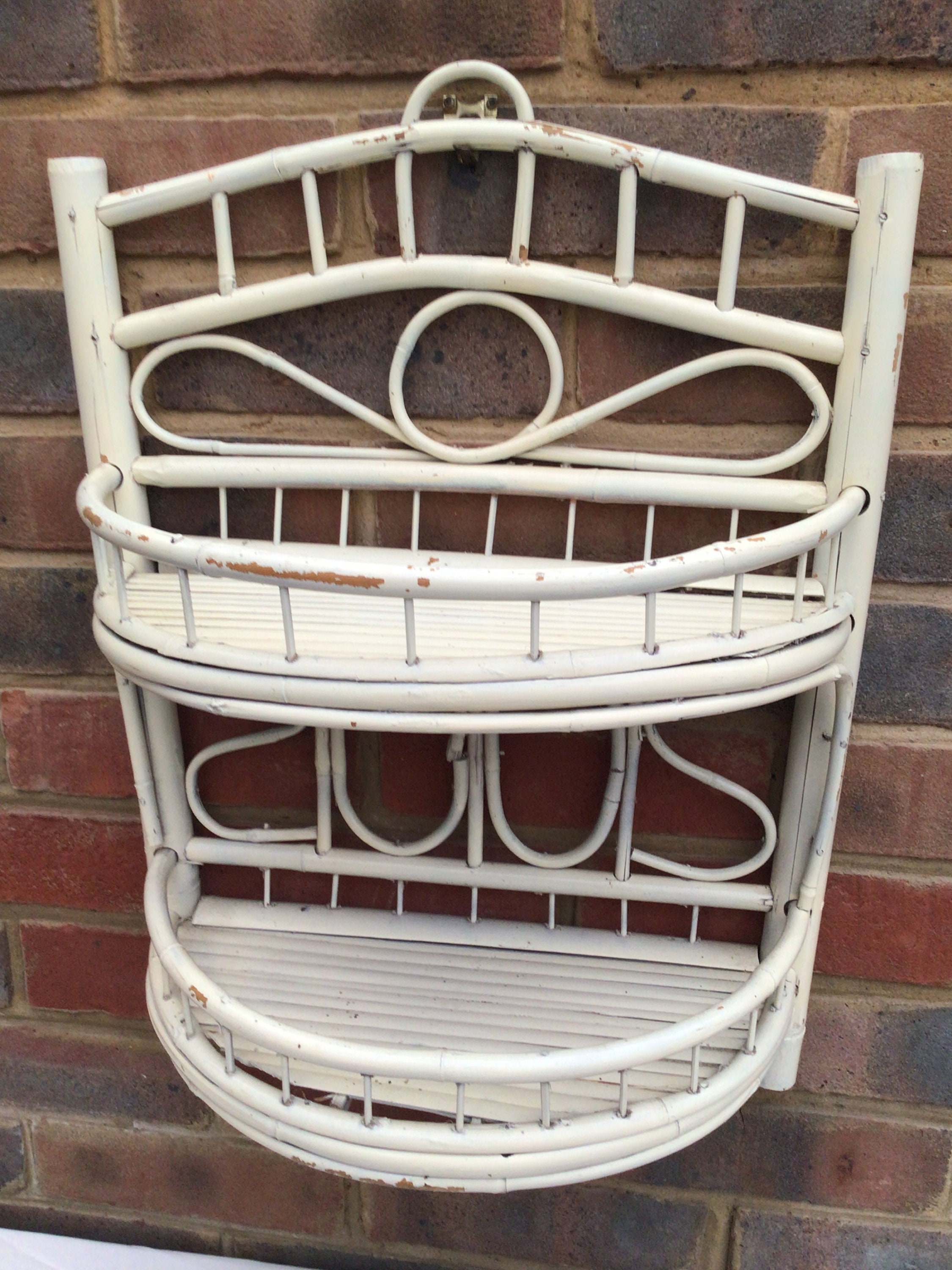 Vintage Bamboo Wall Shelf Etsy