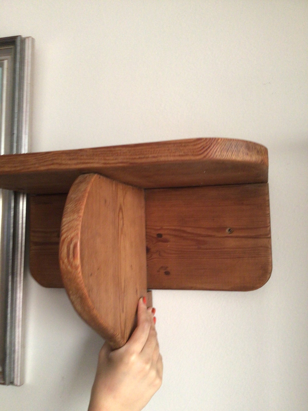 Antique Pine Wall Shelf Etsy