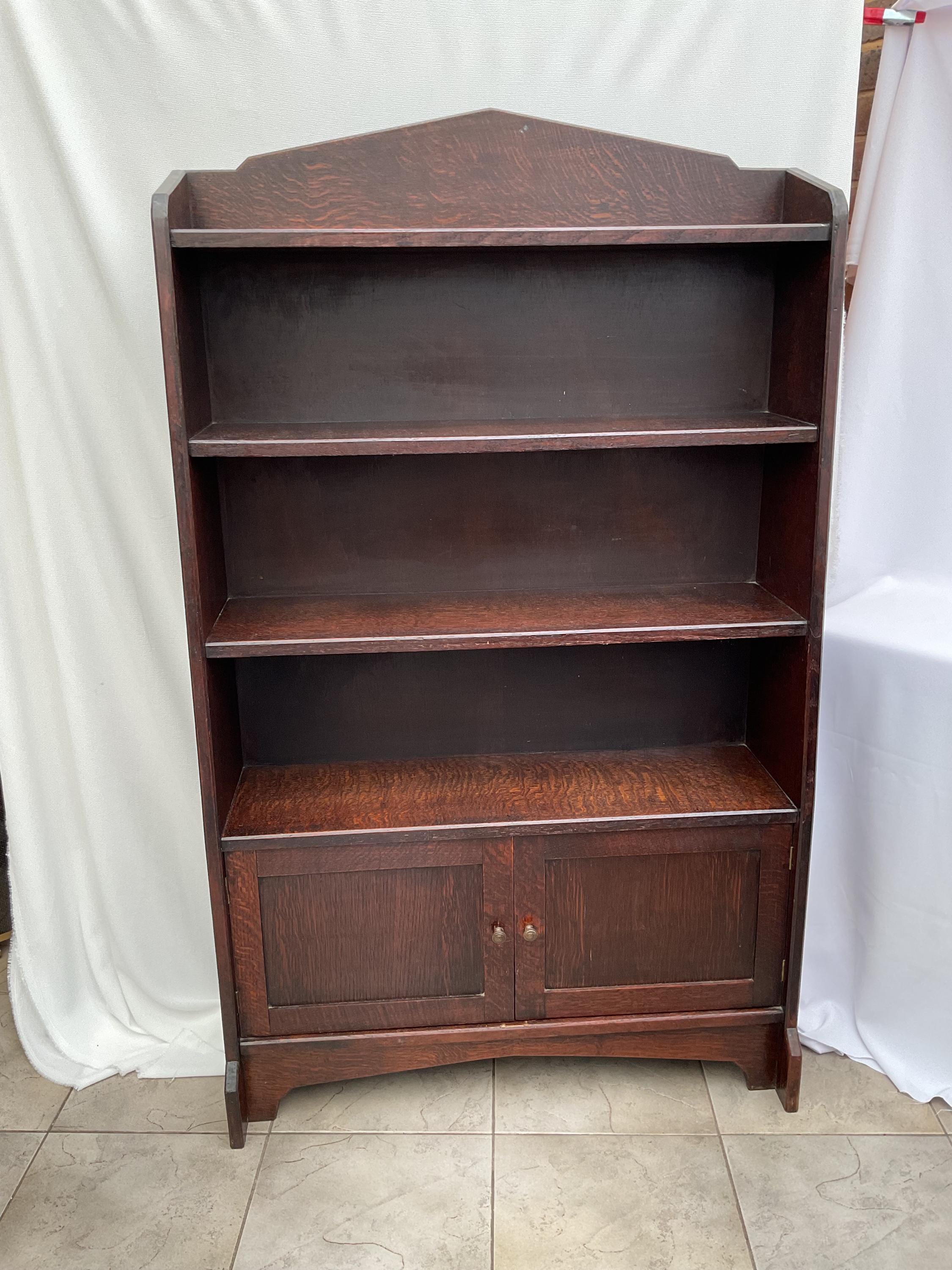 Antique oak bookcase for sale discount