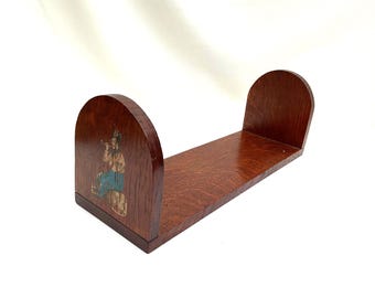Early 20th Century English Oak Book Trough, Table Book Stand. Novel Rest