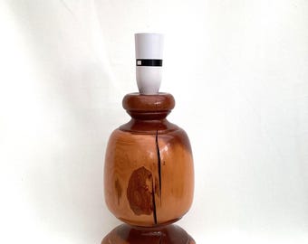 Vintage Natural Wood Table Lamp