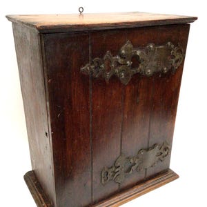 Featured Antique Tabletop Wood Cabinet.  H. 34cm