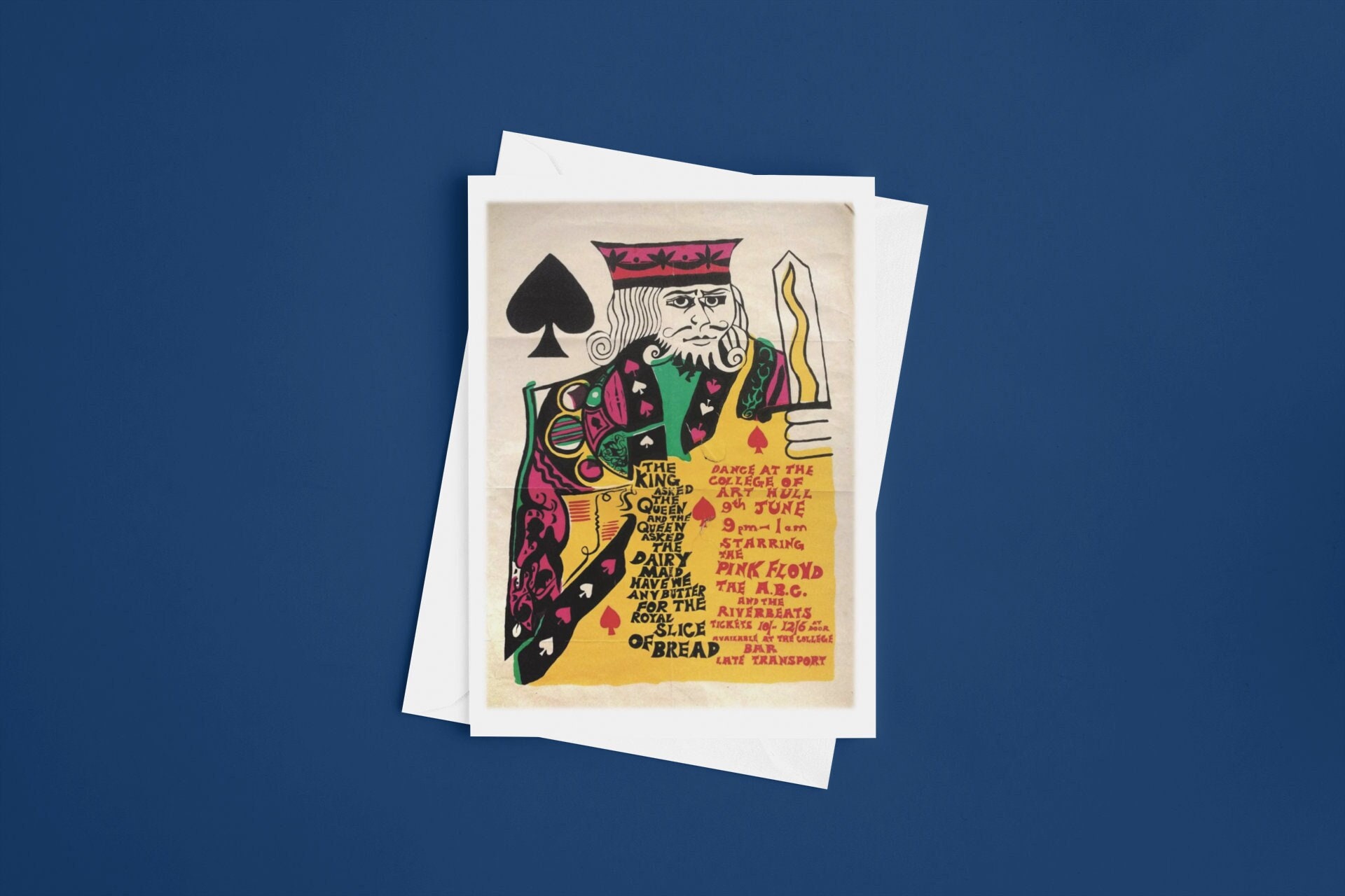 King Of Spades Pink Floyd Vintage Music Poster A5 A6 Gift Etsy King Of Spades Pink Floyd Vintage Music Poster A5 A6 Gift Etsy