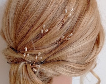 Forcine per capelli da sposa con perle per matrimonio, accessori per capelli Perle, Braut Haarschmuck