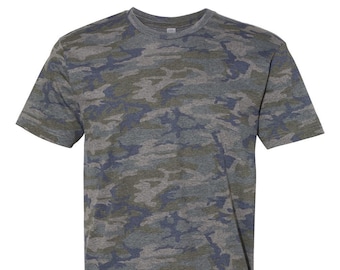 Unisex Vintage Camo T Shirt Army TShirt Camouflage Shirt 80s Distressed Green Hunting Military Tee Green Grunge Retro Tee Vintage