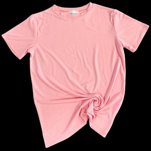 95% Colored Polyester Unisex T-Shirt (feels like cotton) Sublimation blank | Sublimation Shirt | Colored polyester | Pink | Heather grey