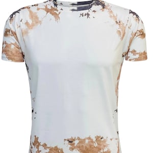 FAUX Bleached Polyester Reverse Cow Blank Shirt | Sublimation Bleached Cow Shirts | Sublimation Blank Bleached Shirts | Sublimation T-Shirt