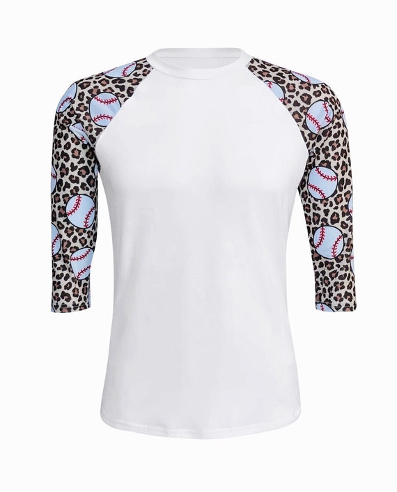 Ladies Baseball/cheetah Print Raglan 