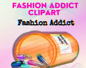 Fashion lover Clipart, Fashionista Clipart, fashion girl Clipart, fashion art, fashion wall art, fashion illustration, fashion art, Clipart