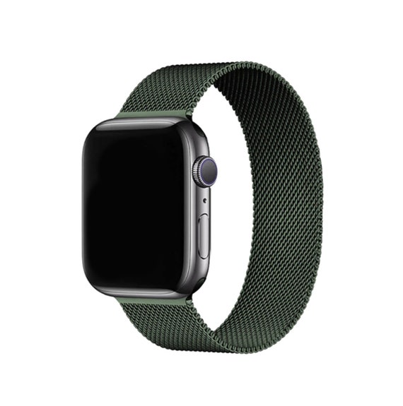 Premium Milanese Apple Watch Band dark Green Etsy