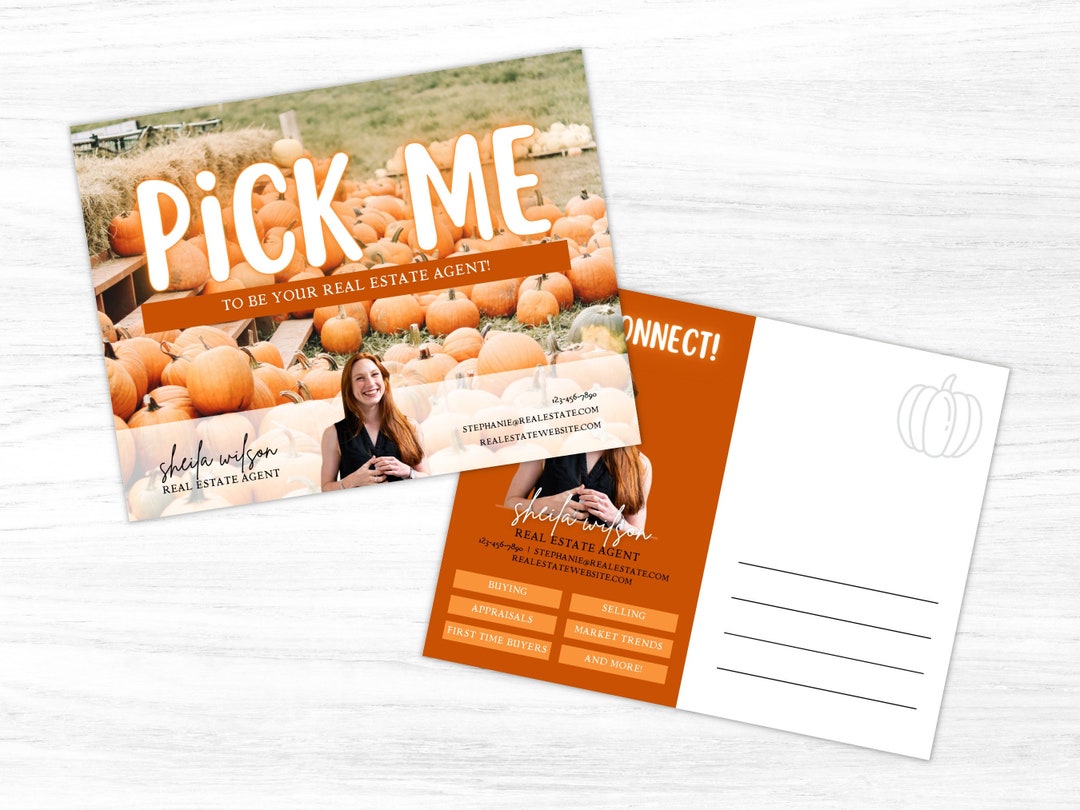 Fall Real Estate Marketing Template Realtor Mailer Postcard Etsy