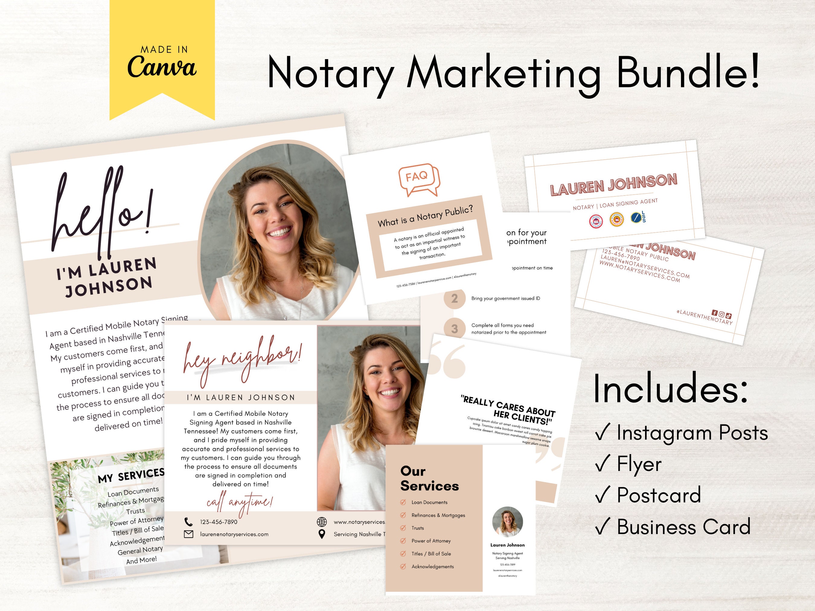 Notary Loan Signing Agent Branding Starter Kit Notary Etsy