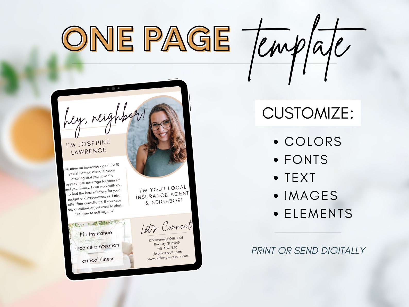 Insurance Agent Introduction Flyer Template Life Insurance Etsy