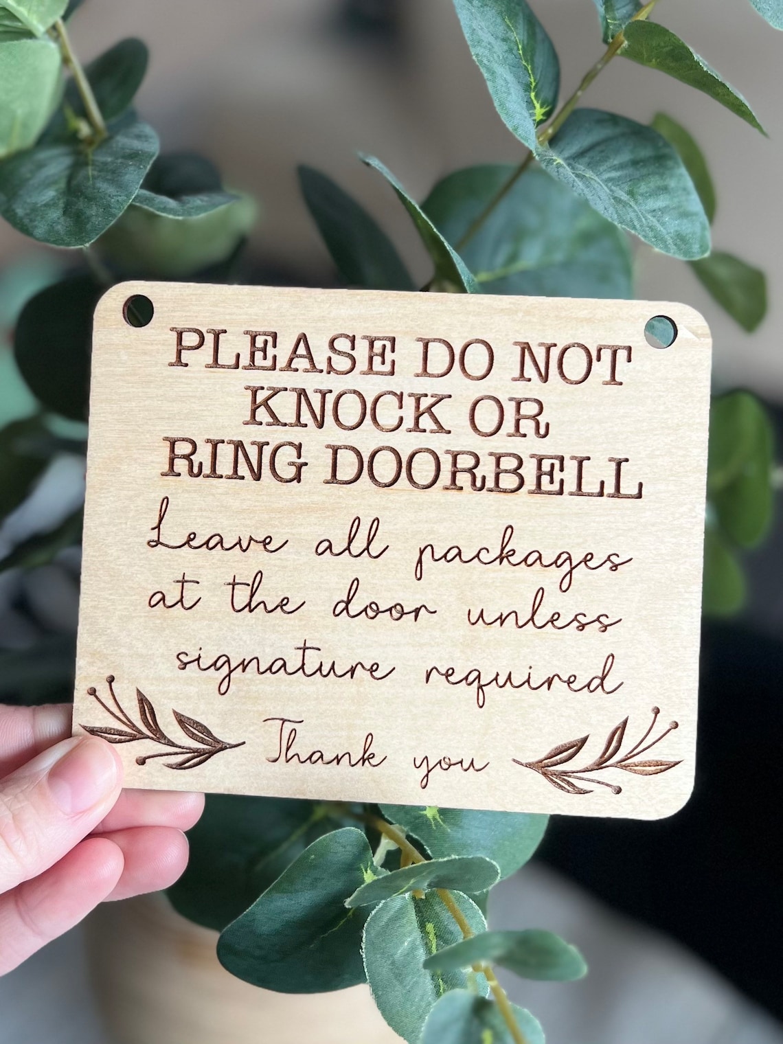 Do Not Knock Sign Do Not Ring Doorbell Do Not Disturb Front - Etsy