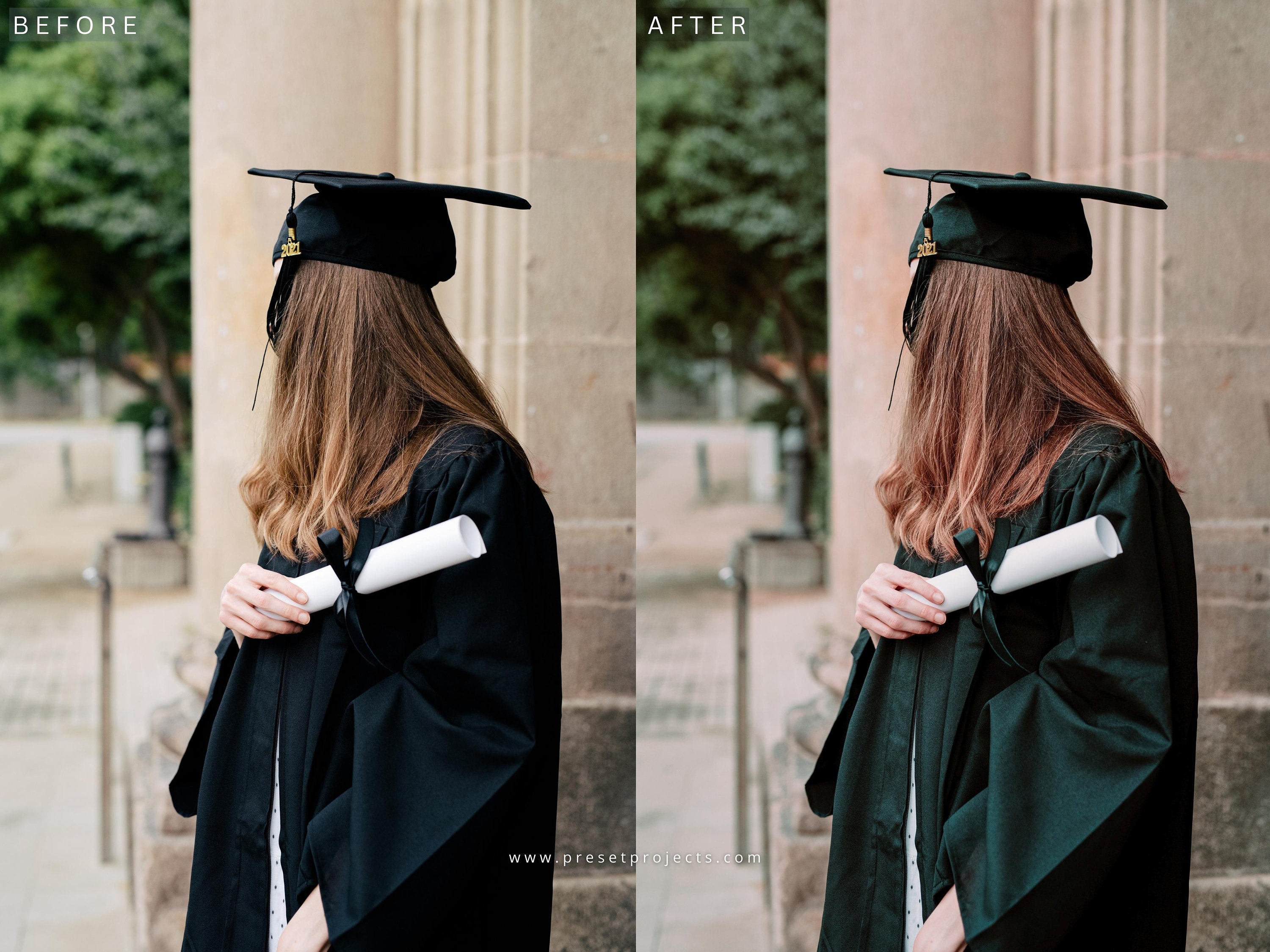 15 Graduation Lightroom Mobile & Desktop Presets, Senior Year Preset
