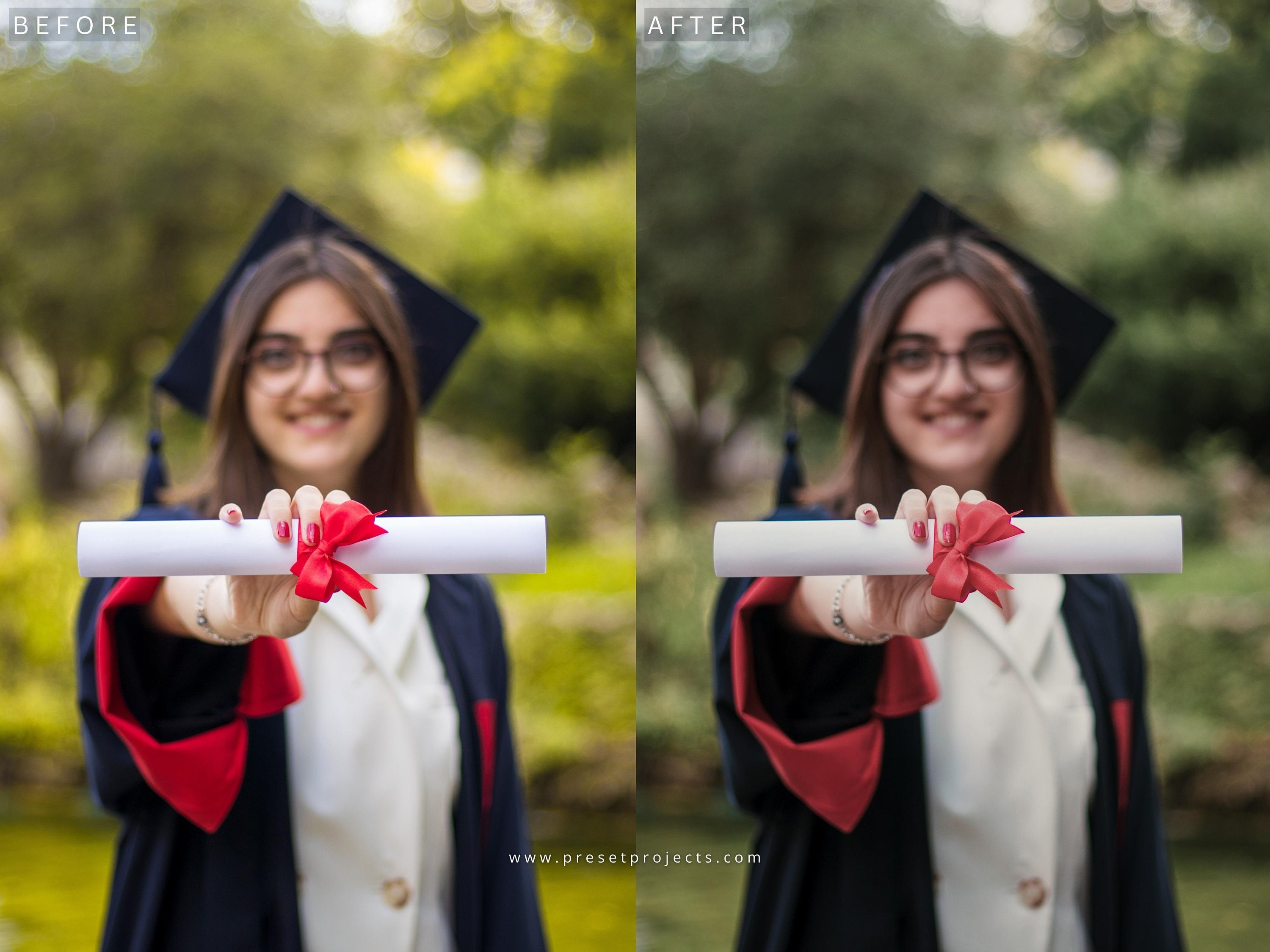 15 Graduation Lightroom Mobile & Desktop Presets, Senior Year Preset