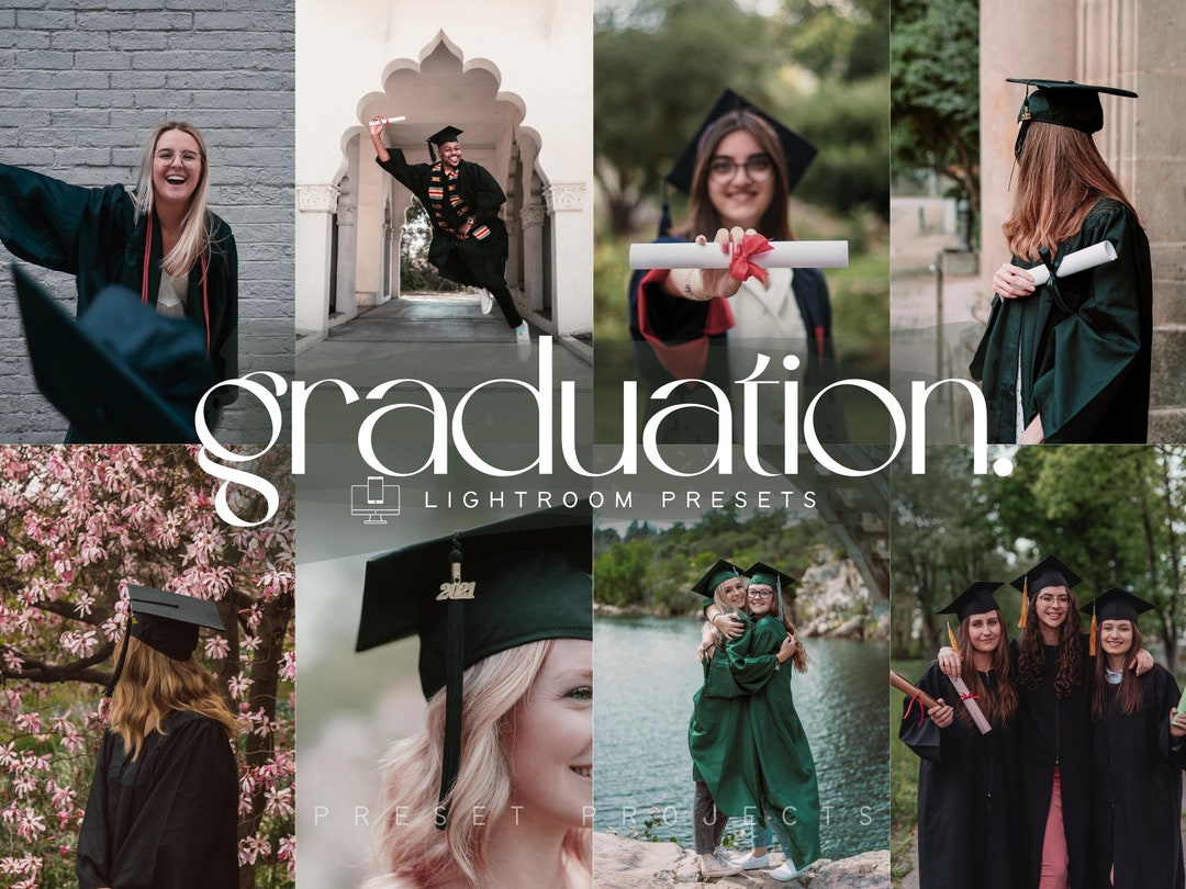 15 Graduation Lightroom Mobile & Desktop Presets, Senior Year Preset