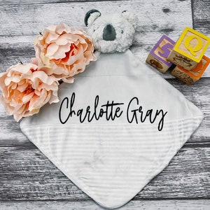 Personalisierte Tierliebe // Personalisierte Sicherheitsdecke // Baby Shower Geschenk // Geburtsanzeige // Neues BabyGeschenk// Geschenk für neue Eltern