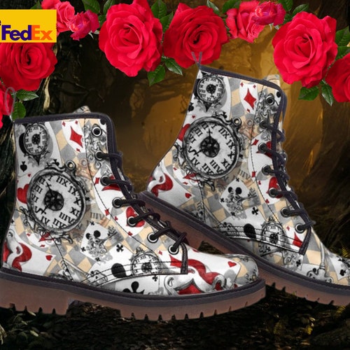 alice in wonderland combat boots