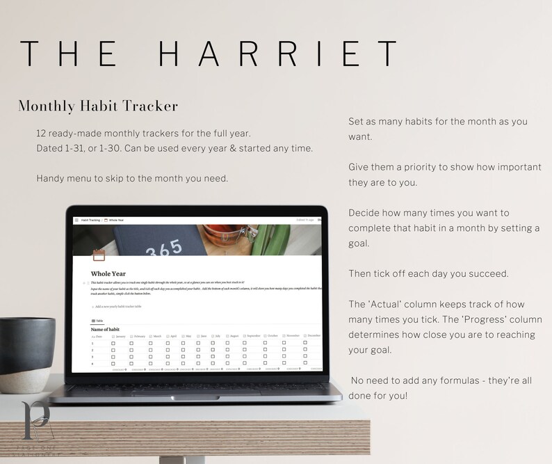 Simple Notion Habit Tracker Block Template // Notion Template Etsy Simple Notion Habit Tracker Block Template // Notion Template Etsy