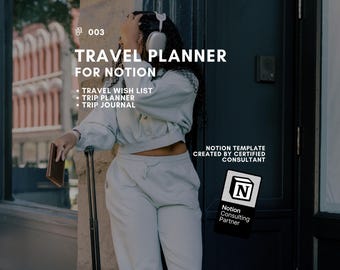 Notion Travel Planner Template - Trip planner dashboard