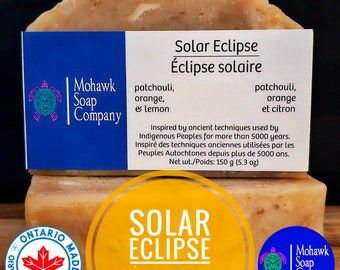 Solar Eclipse | Patchouli, Orange & Lemon | Vegan | Indigenous Made | Hair and Body Soap | Waste Free | Mohawk Soap Company
