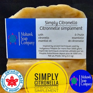 Simply Citronella | Vegan | Indigenous Made | Hair and Body Soap | Waste Free | Mohawk Soap Company